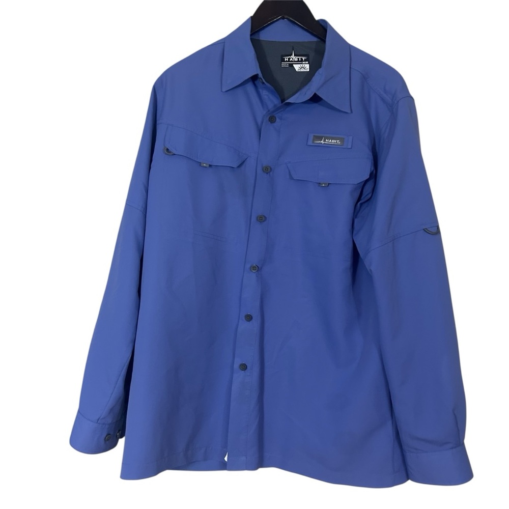 Habit Men's Blue long sleeve fishing shirt